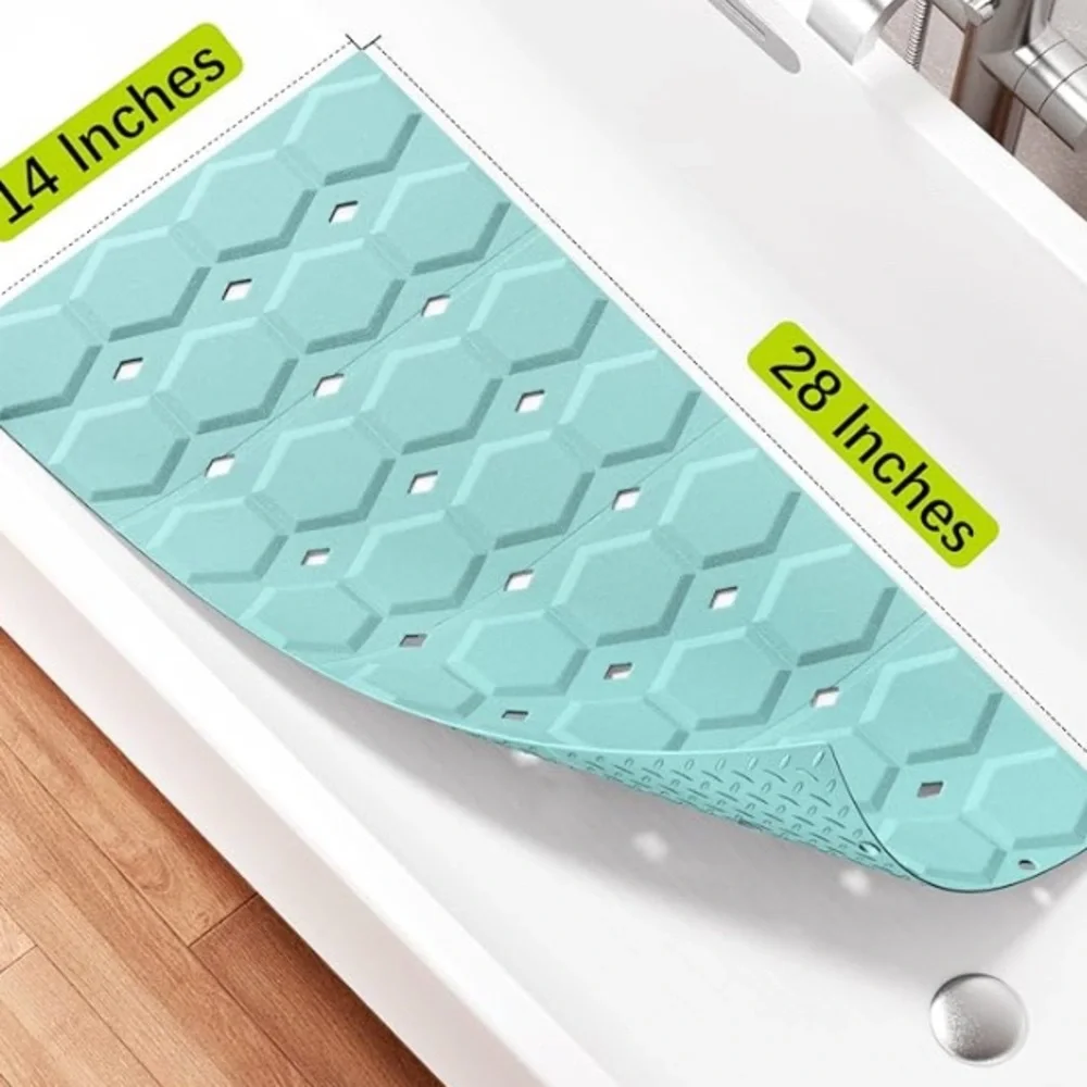 Flex Whol Foldable Bathtub Mat Silicone With Suction Cups Color Gray Non Slip